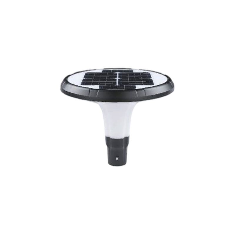 Poste de luz solar de aluminio con pulverización de polvo metálico LECCO