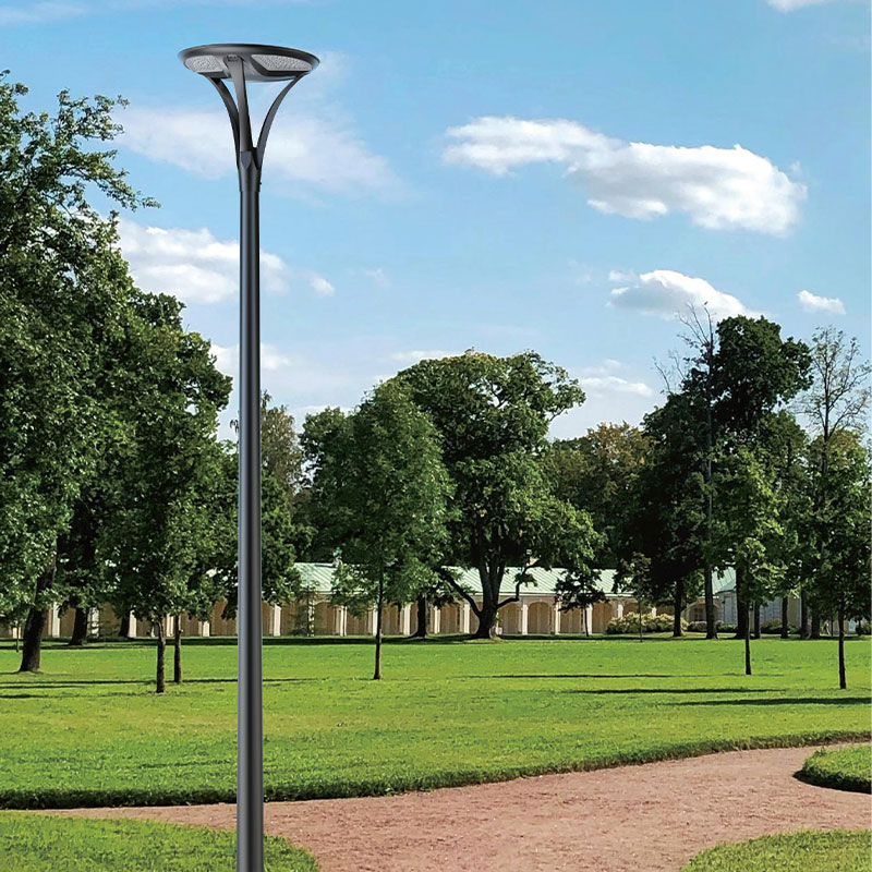 Poste de luz solar con pulverización de polvo metálico y silicio monocristalino VOSS