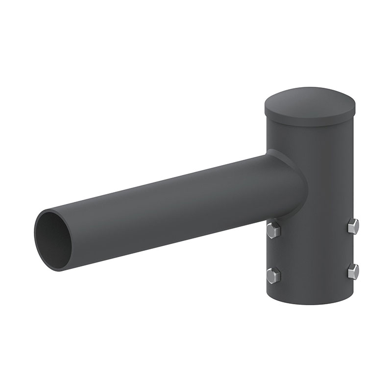 Adaptador de espiga de poste de luz externo horizontal redondo de 4