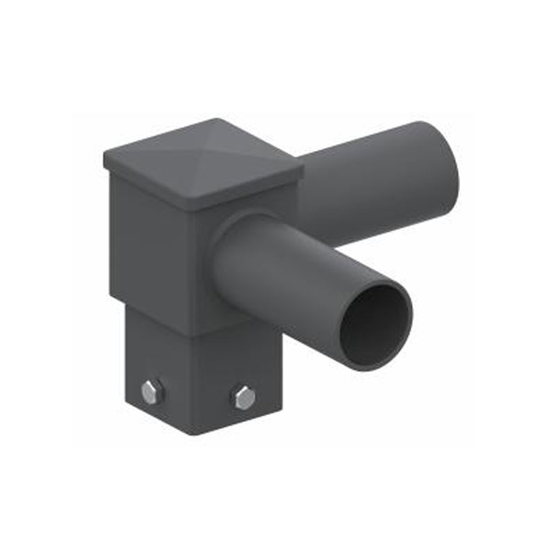Adaptador para poste de luz con tenón horizontal cuadrado de 4