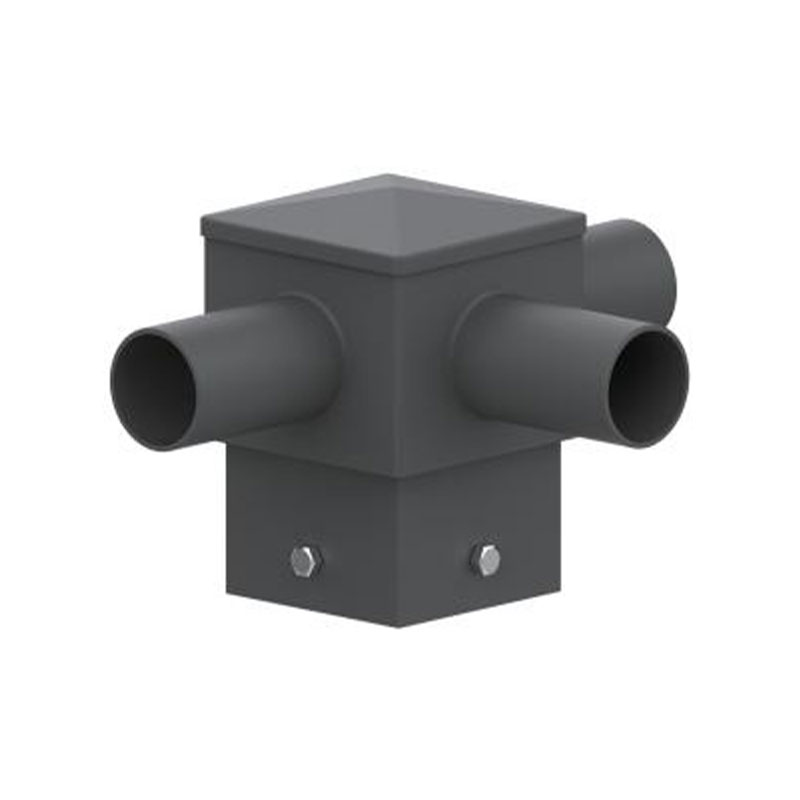 Adaptador para poste de luz con tenón horizontal cuadrado de 5