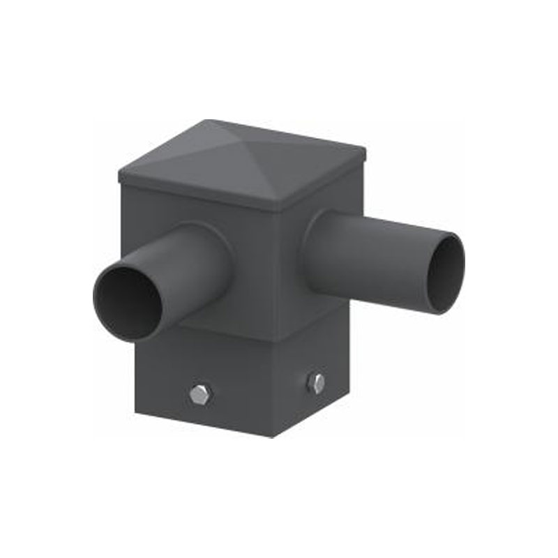 Adaptador para poste de luz con tenón horizontal cuadrado de 5