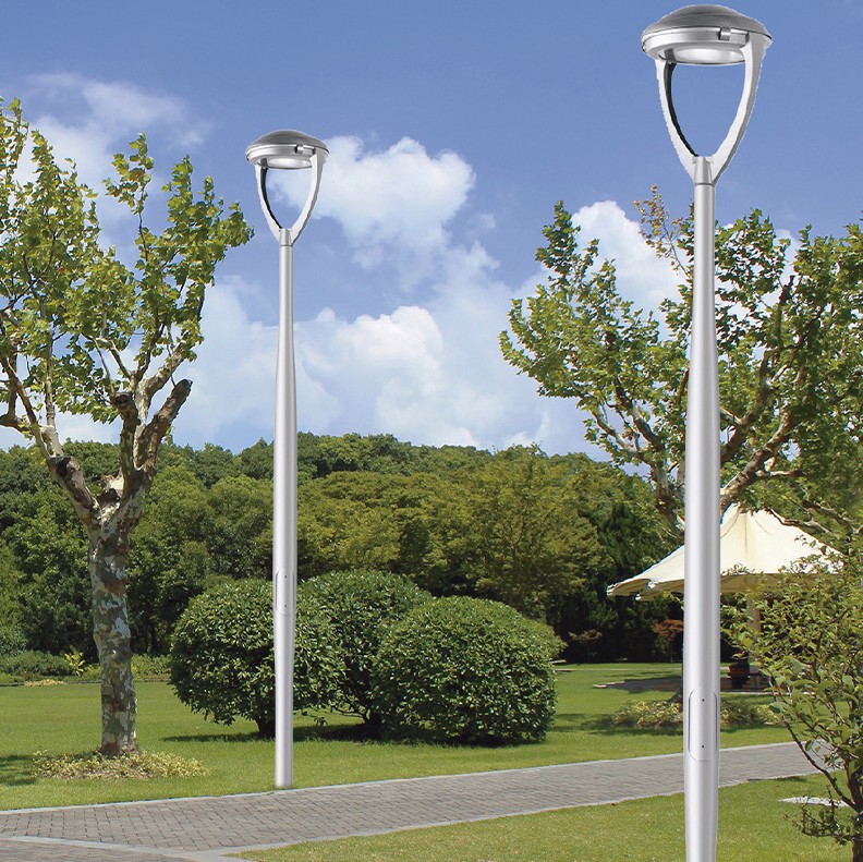 Iluminación paisajística exterior para oficinas: cómo especificar los postes correctos
